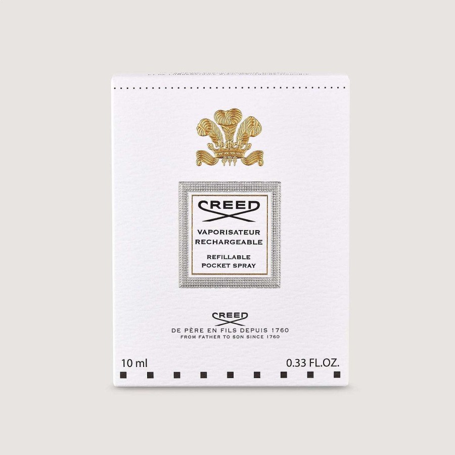 Accessoires CREED | Atomiseur De Parfum De Voyage Rechargeable 10Ml - Or/Blanc