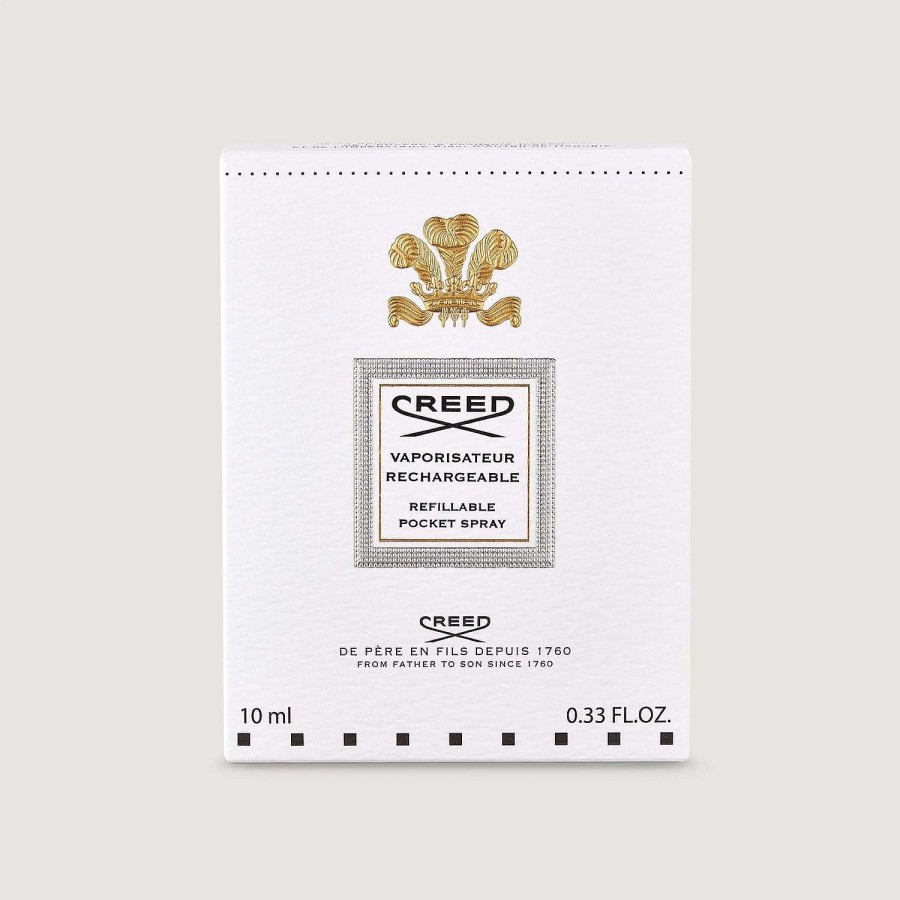 Accessoires CREED | Atomiseur De Parfum De Voyage Rechargeable 10Ml - Argent/Argent