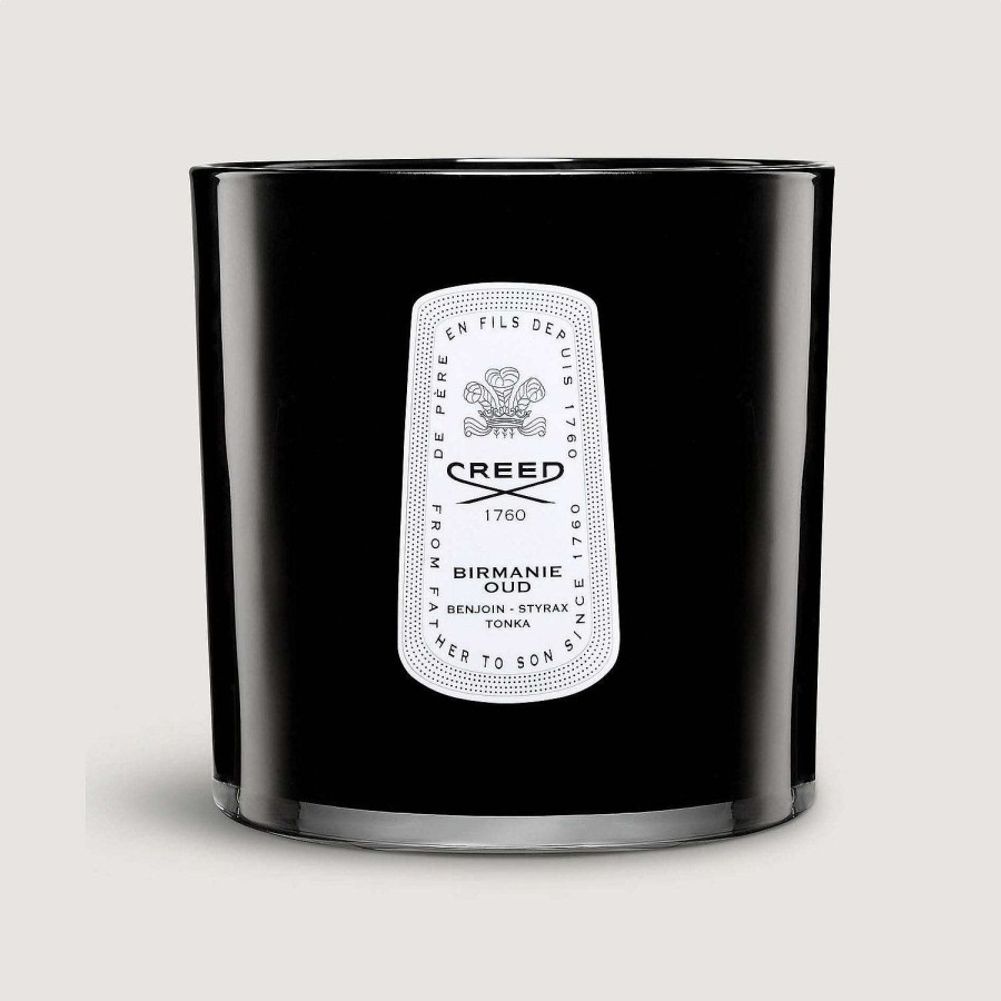 Parfums D'Intérieur CREED | Bougie En Cuir Birmanie Oud - Bleu